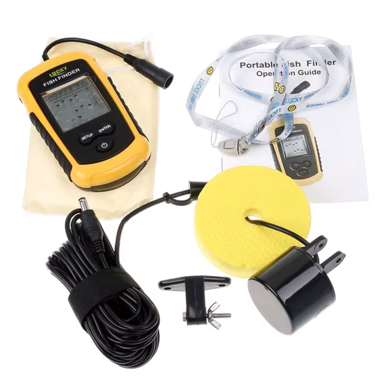FF1108-1 Portable Fish Finder Ice Fishing Sonar Sounder Alarm Transducer Fishfinder 0.7-100M Fishing Echo Sounder