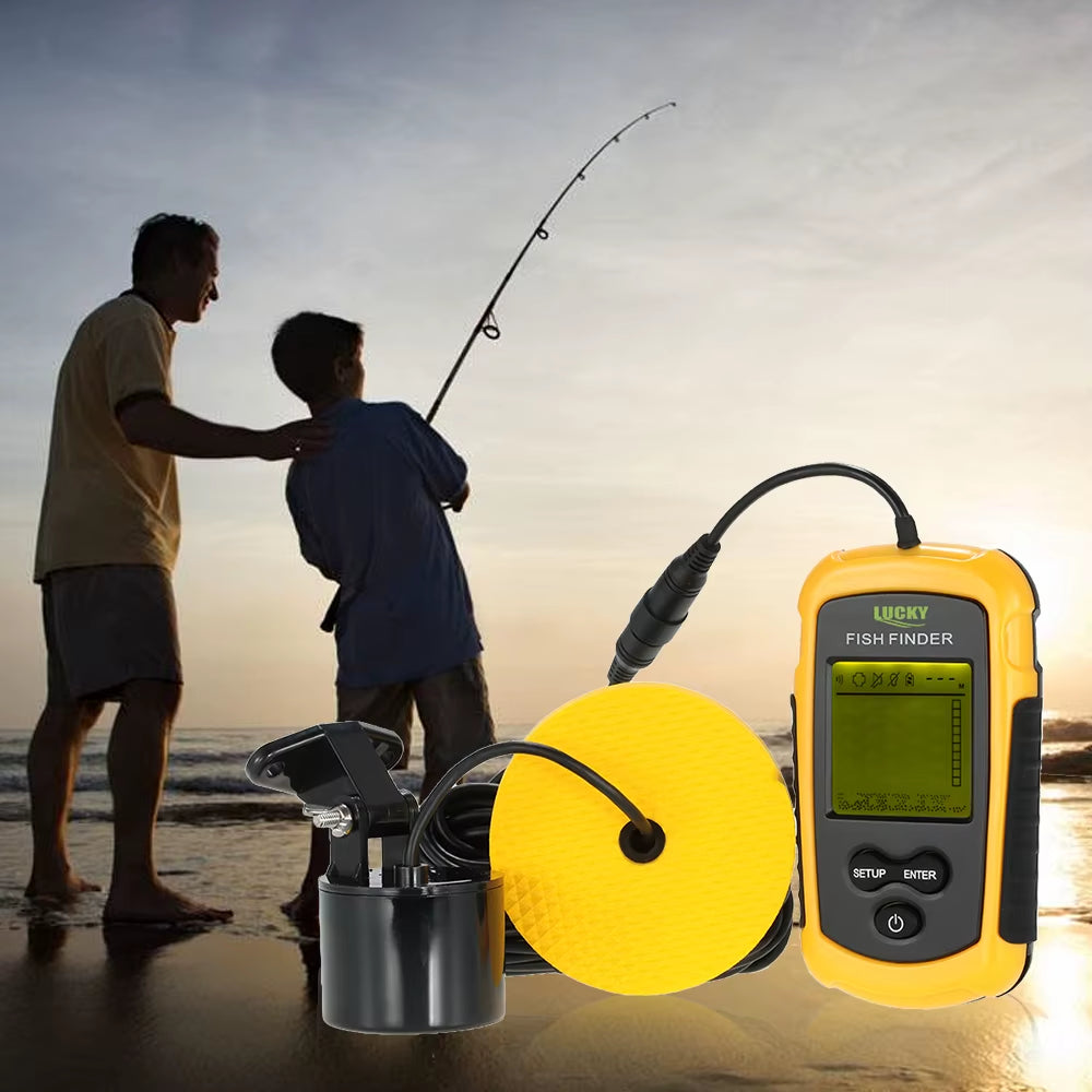FF1108-1 Portable Fish Finder Ice Fishing Sonar Sounder Alarm Transducer Fishfinder 0.7-100M Fishing Echo Sounder
