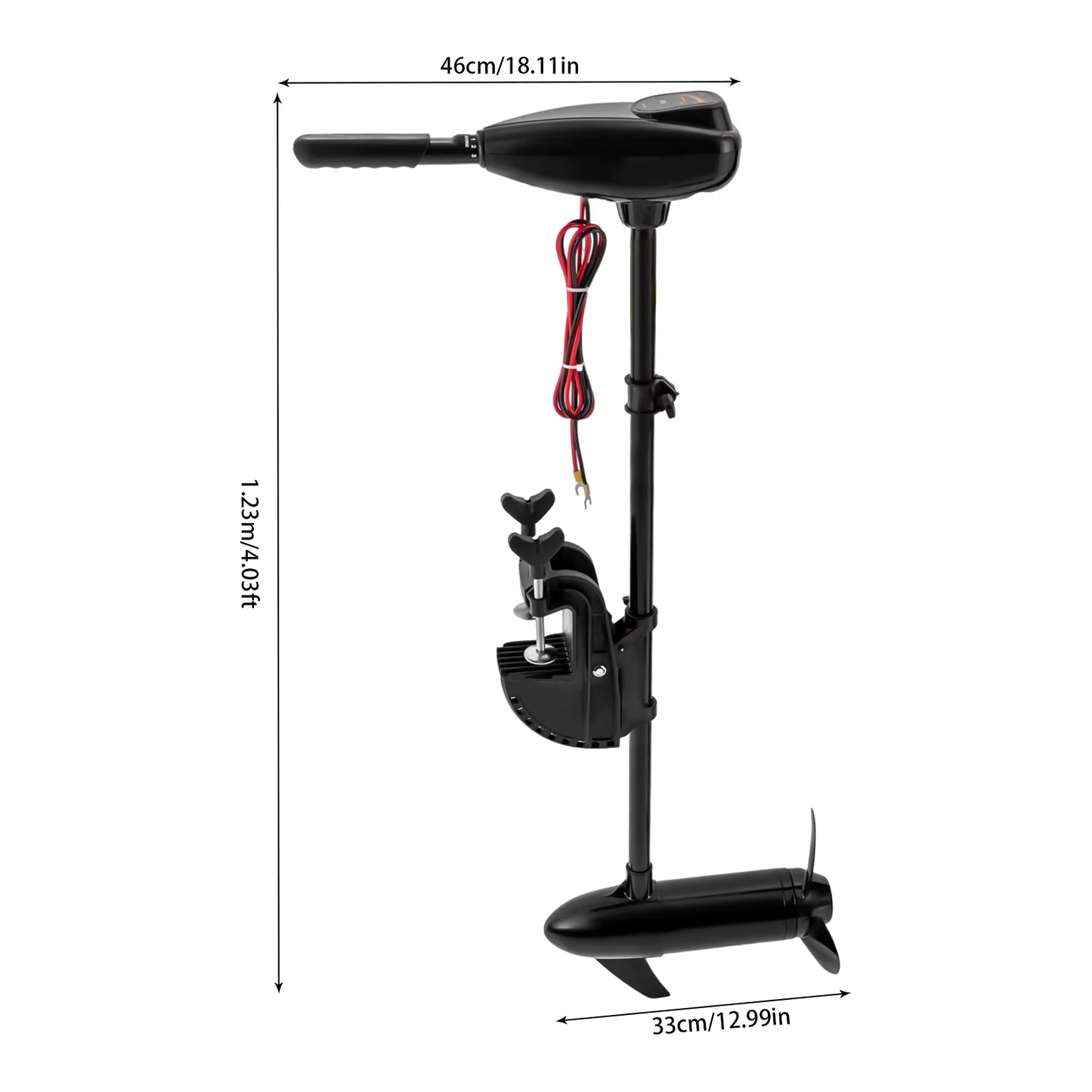 12V/24V 80Lbs/85Lbs Outboard Brush Engine Heavy Duty Electric Trolling Motor for Fishing Boat Dinghy Ship Propeller