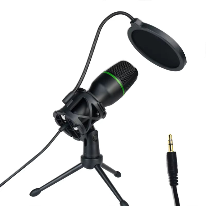 AUX 3.5MM Condenser Microphones for PC Computer Laptop Video Singing Gaming Recording Professional USB RGB Anti-Spray Microfon