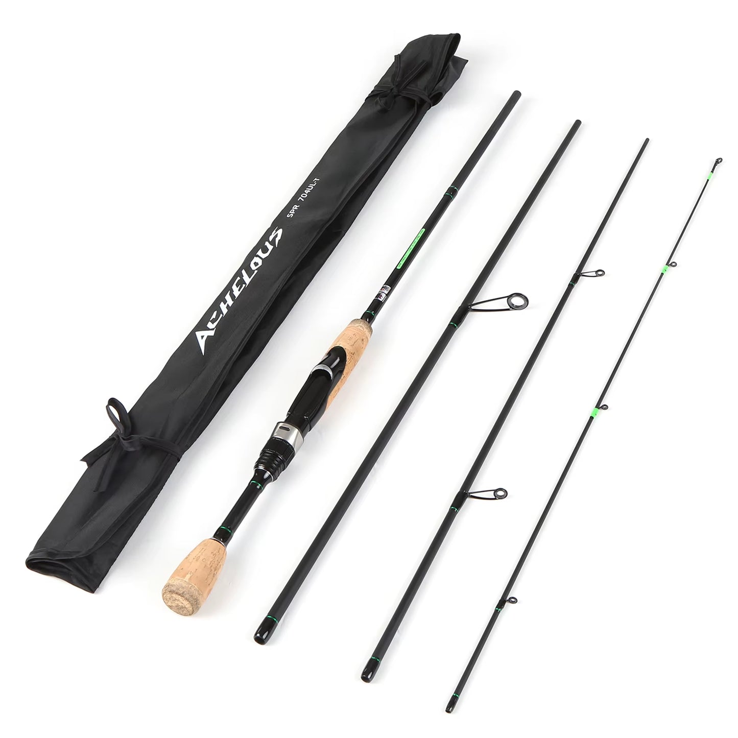 Portable Travel Spinning Fishing Rod Lightweight Carbon Fiber 4 Pieces Fishing Pole Telescopic Fishing Rod Fishing Tools Outdoor