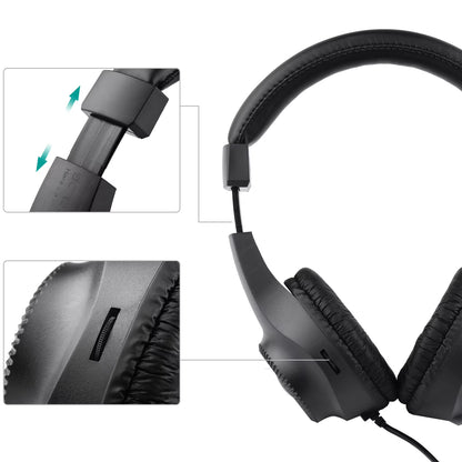 Wired Stereo Monitor Headphones Over-Ear Headset with 50Mm Driver 6.5Mm Plug for Guitar Amplifier Electric Piano Audio Mixer