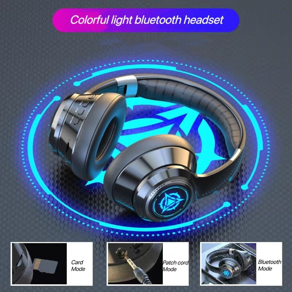 Wireless Bluetooth Headphones with Noise Cancelling Over-Ear Earphones 5.2 UK