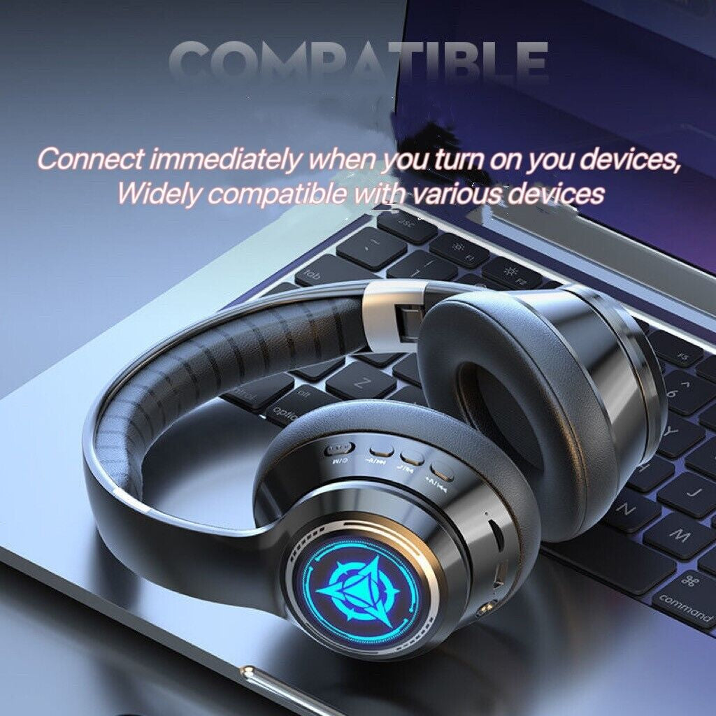Wireless Bluetooth Headphones with Noise Cancelling Over-Ear Earphones 5.2 UK