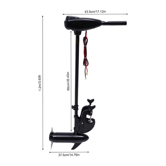 12V/24V 80Lbs/85Lbs Outboard Brush Engine Heavy Duty Electric Trolling Motor for Fishing Boat Dinghy Ship Propeller