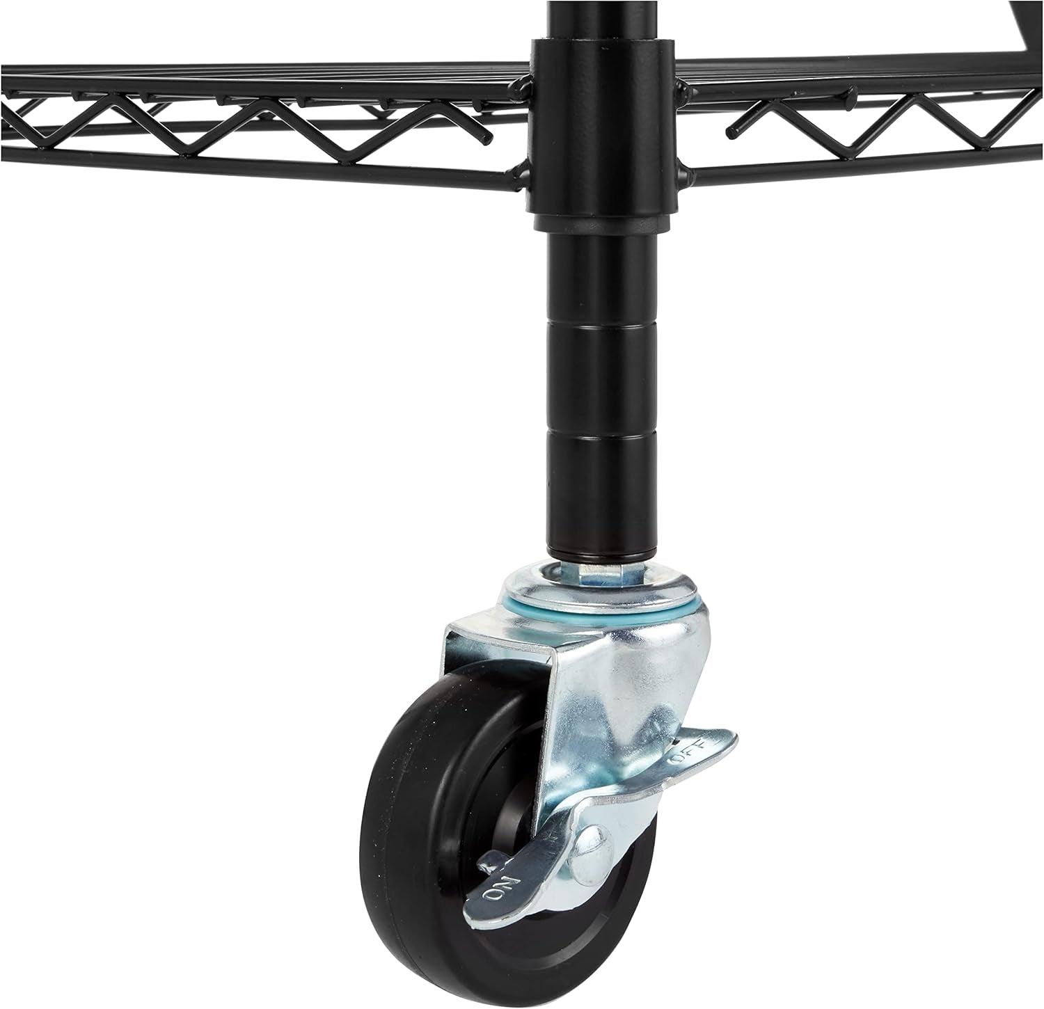 5-Shelf Medium Storage Unit on 4-Inch Casters with Height Adjustable Shelves and Levelling Feet - 680Kg Max Weight, Black, 76.2 Cm D X 35.6 Cm W X 164.5 Cm H