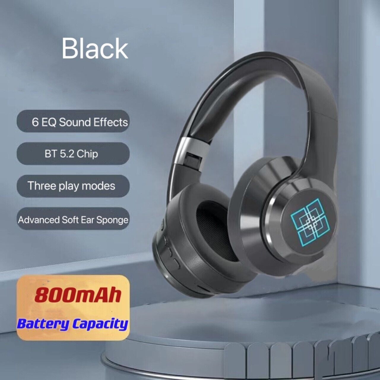 Wireless Bluetooth Headphones with Noise Cancelling Over-Ear Earphones 5.2 UK