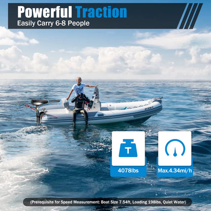 12V/24V 80Lbs/85Lbs Outboard Brush Engine Heavy Duty Electric Trolling Motor for Fishing Boat Dinghy Ship Propeller