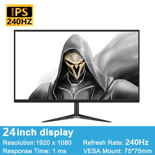 240Hz Monitor Game 24 Inch LCD Display Response PC IPS HD Desktop Gaming Computer Screen Flat Panel Hdmi-Compatible/Dp