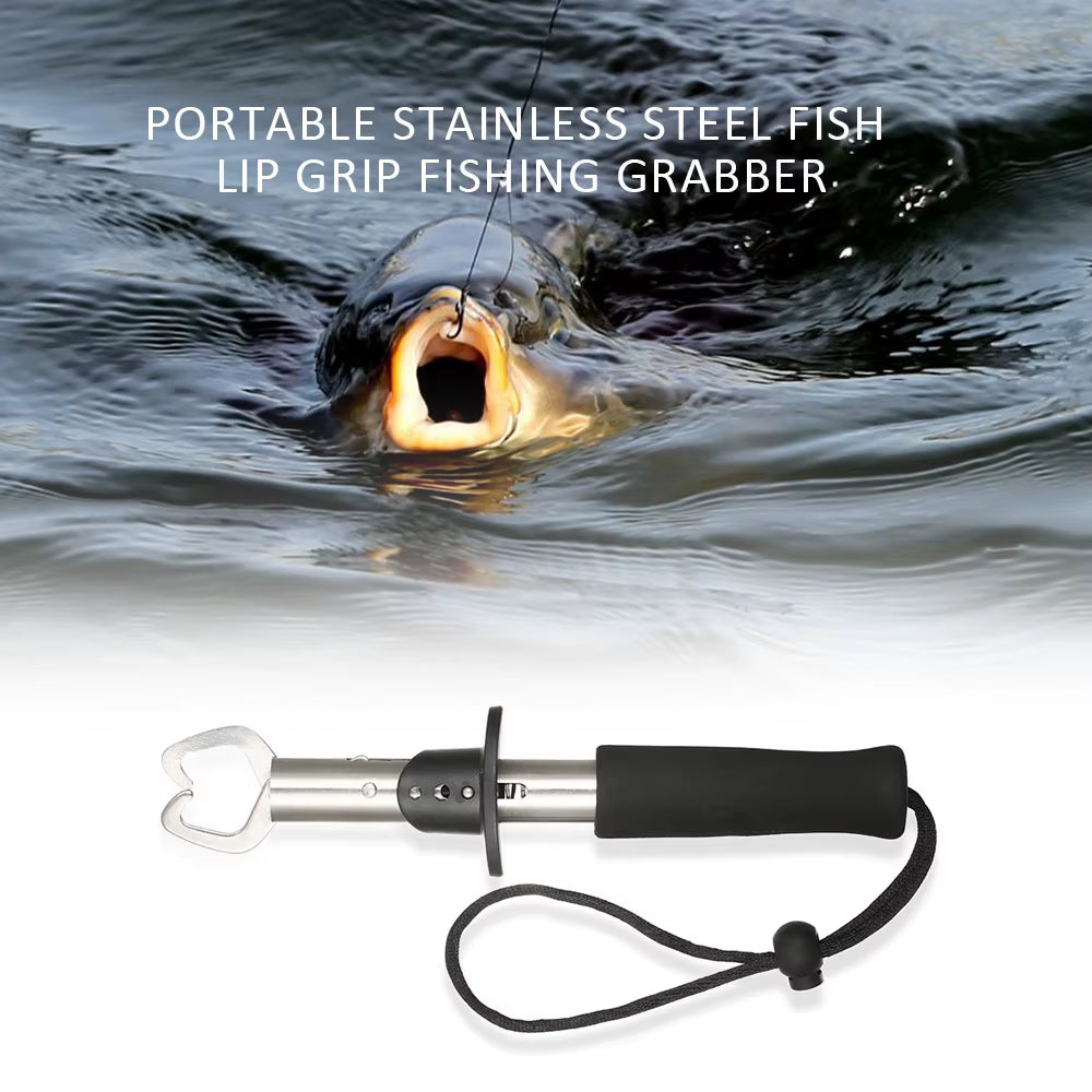 Portable Stainless Steel Fish Lip Grip Fishing Grabber Strong Professional Fishing Gripper Trigger for Fisherman