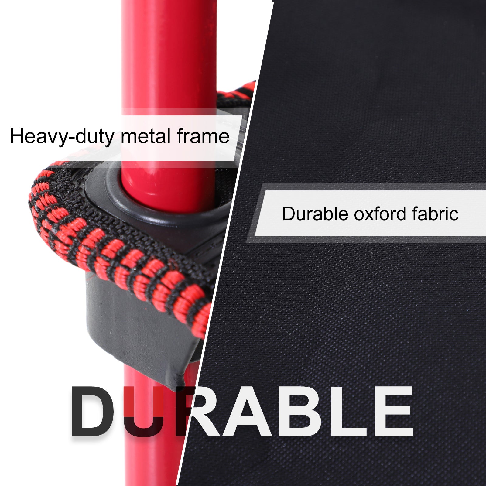 Outdoor Folding Camping Fishing Chair W/ Cup Holder, Phone Pocket, Backrest