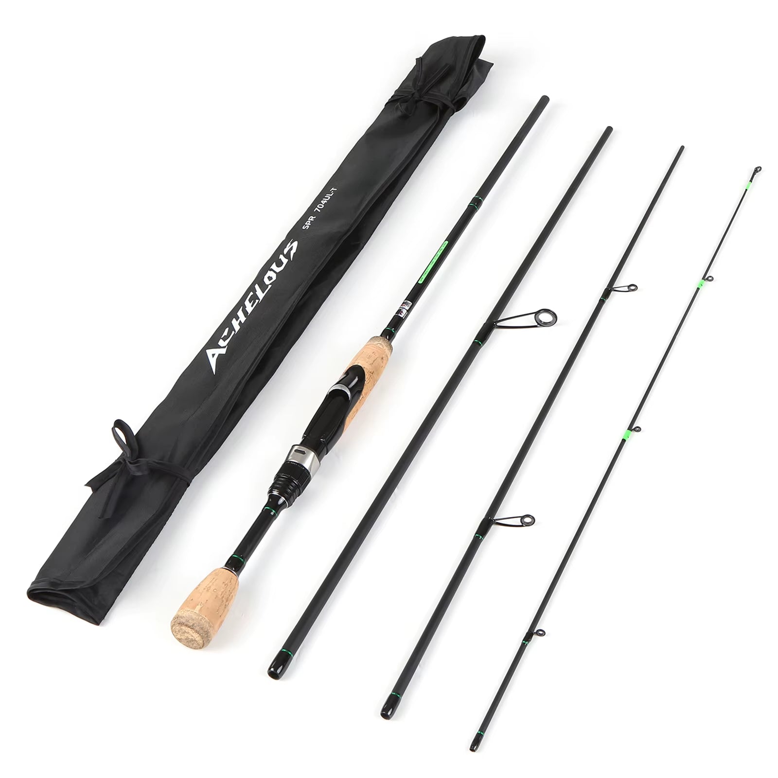Portable Travel Spinning Fishing Rod Lightweight Carbon Fiber 4 Pieces Fishing Pole Telescopic Fishing Rod Fishing Tools Outdoor
