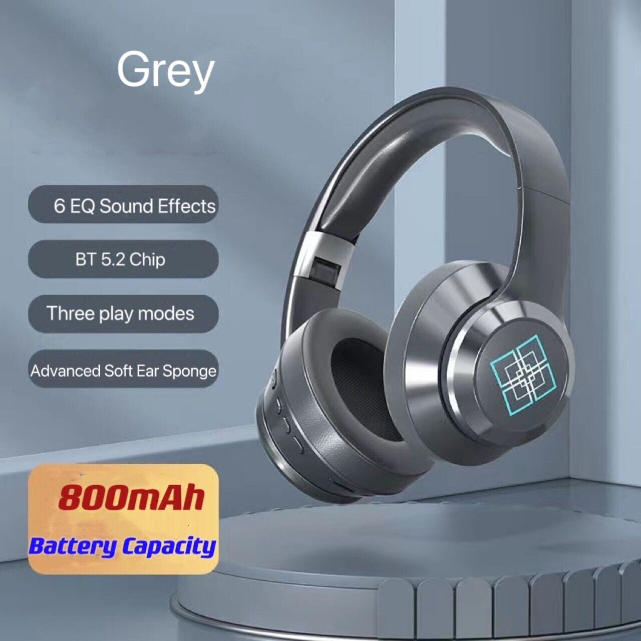 Wireless Bluetooth Headphones with Noise Cancelling Over-Ear Earphones 5.2 UK