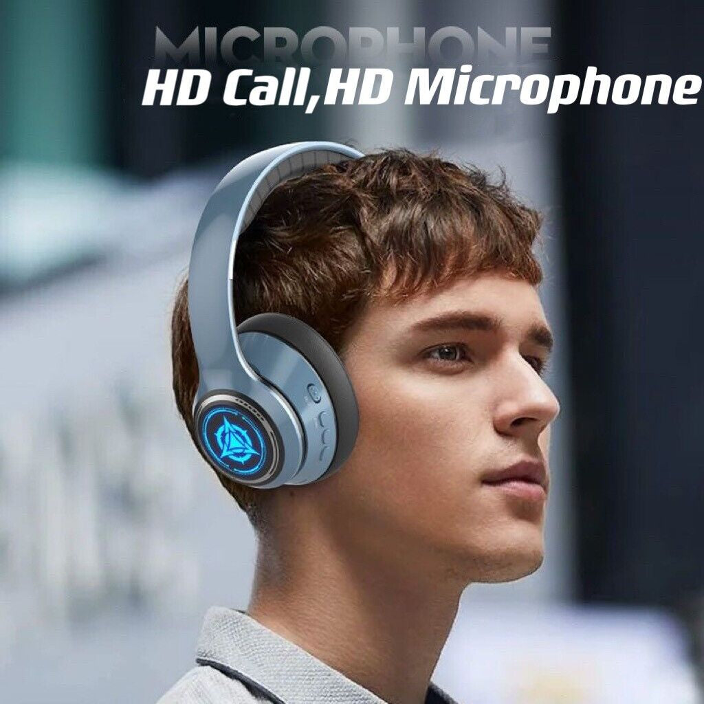 Wireless Bluetooth Headphones with Noise Cancelling Over-Ear Earphones 5.2 UK