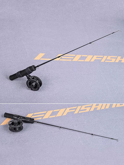LEO 51Cm Fishing Rod Reel Combo Set Portable Fishing Pole with Reel Ultra-Short Antiskid Grip Tackle Pesca Fisherman Gear